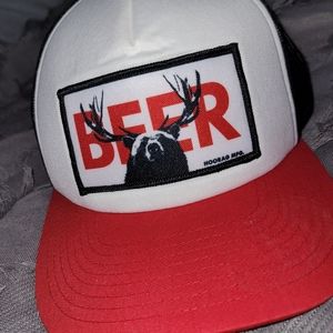 Hoorag Beer Bear Antlers Trucker hat NWOT